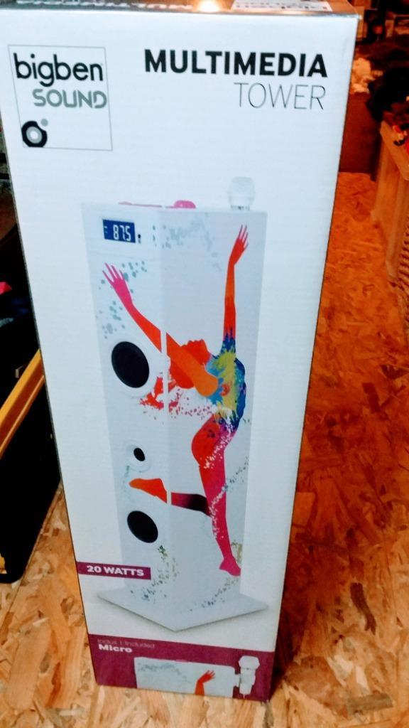 KARAOKE  MUZIEKTOREN  BIG BEN, TV, Hi-fi & Vidéo, Chaîne Hi-fi, Comme neuf, Tuner ou Radio, Haut-parleurs, Autres marques, Micro chaîne