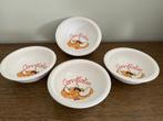 Vintage set van 4 bordjes cornflakes, Ophalen of Verzenden