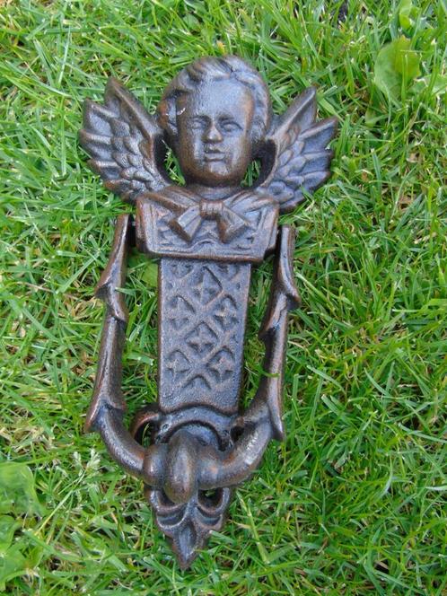 Pat bronzen gietijzeren klopper, deurbel, deurklopper, Tuin en Terras, Tuinwanddecoratie, Nieuw, Ophalen