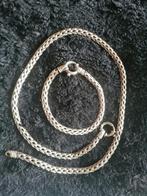 Collier + bracelet snake en argent, Enlèvement ou Envoi, Comme neuf, Argent, Argent