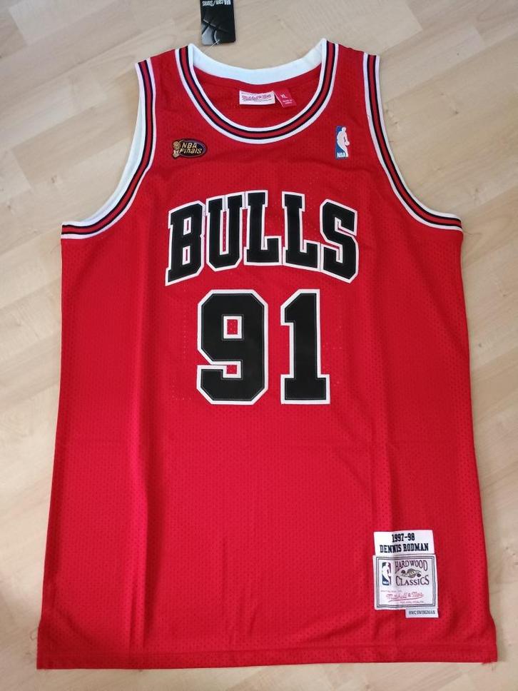 Chicago Bulls Retro Jersey Rodman Finals 98' maat: XL, Sport en Fitness, Basketbal, Nieuw, Kleding, Verzenden