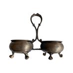 Deux Doubles Salières 1800 Armand Frénais en Métal Argenté, Antiquités & Art, Argent