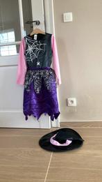 Halloween heks maat 128-140 + hoed, Kinderen en Baby's, Carnavalskleding en Verkleedspullen, Ophalen of Verzenden, Zo goed als nieuw