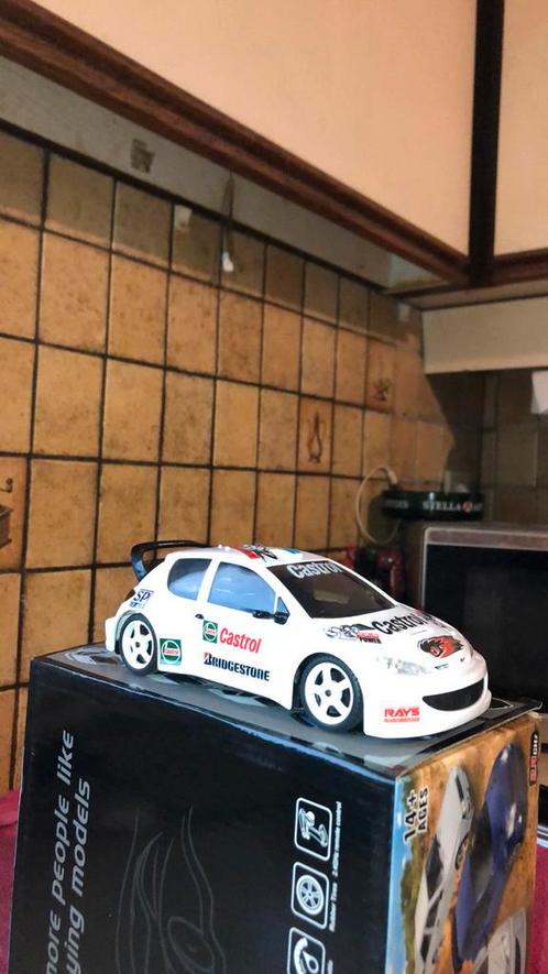 RC Peugeot 206 WRC CASTROL RACING RTR, Hobby en Vrije tijd, Modelbouw | Radiografisch | Auto's, Nieuw, Auto onroad, Elektro, Overige schalen