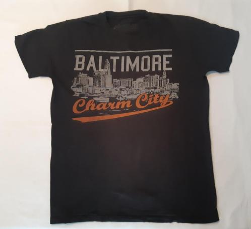 Vintage jaren 90 Baltimore Charm City zwart t-shirt, maat L, Kleding | Heren, T-shirts, Gedragen, Maat 48/50 (M), Zwart, Ophalen of Verzenden