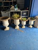 Occasion 4 vases métal vintage 2 petits et deux plus grand, Jardin & Terrasse, Vases de jardin, Utilisé