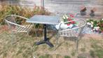 bistrotafel + 2 stoelen, Ophalen, Zo goed als nieuw, Rechthoekig