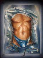 Mannen torso in relief schilderij, Antiek en Kunst, Ophalen of Verzenden