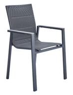 Set van 6 tuinfauteuils grijs aluminium, antracit, Tuin en Terras, Tuinstoelen, Ophalen, Zo goed als nieuw, Aluminium, Stapelbaar