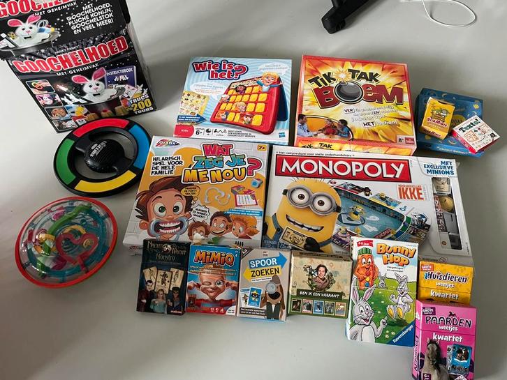 Pakket gezelschapspelletjes vanaf 4/6 jaar, Hobby en Vrije tijd, Gezelschapsspellen | Kaartspellen, Gebruikt, Ophalen