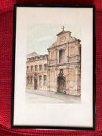 Kader kunst Aquarel Aalst Sint Jozef College Staf François, Antiek en Kunst, Ophalen of Verzenden