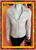 Blazer leder dames M, Kleding | Dames, Maat 38/40 (M), Beige, Ophalen of Verzenden, Zo goed als nieuw