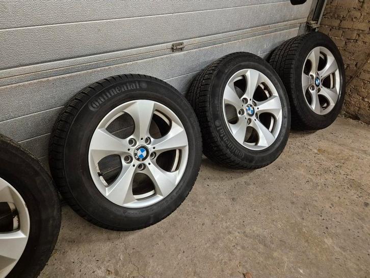 BMW 16" wintervelgen met continental winterbanden, Auto-onderdelen, Banden en Velgen, Band(en), Winterbanden, Gebruikt, Ophalen