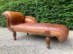 Antiek Zweeds Chaise longue leder & Walnoot 1890, Ophalen