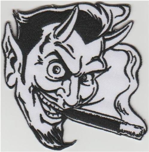 Satan Devil stoffen opstrijk patch embleem #2, Motos, Accessoires | Autocollants, Envoi