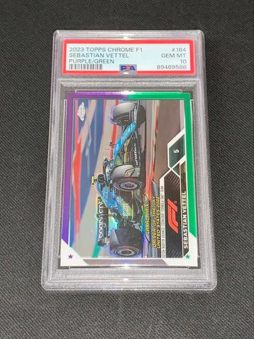 2023 Topps Chrome F1 Sebastian Vettel Aston Martin PSA 10 beschikbaar voor biedingen