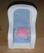 BARBIE  : fauteuil de 1984 plastique rotin blanc, Utilisé, Enlèvement ou Envoi, Barbie