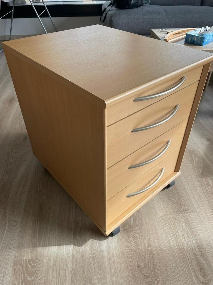 Bureaukast (op wieltjes), Huis en Inrichting, Kasten | Ladekasten, Gebruikt, Minder dan 100 cm, Minder dan 50 cm, 50 tot 75 cm