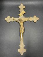 Antiek bronzen grote kruisbeeld 43cm, Antiek en Kunst, Antiek | Religieuze voorwerpen, Ophalen of Verzenden