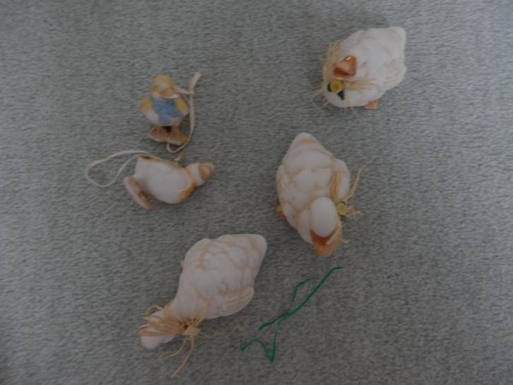 verschillende stuks paasversiering :, eendjes, eendenmandje, Antiek en Kunst, Curiosa en Brocante, Ophalen