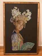 Dame orientale, faite main, 65 cm x 97 cm, 75 cm ou plus, Comme neuf, Enlèvement, Création originale