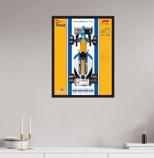 Lego Icons-poster — Nigel Mansell FW14B, Verzamelen, Posters, Nieuw, Sport, A1 t/m A3, Rechthoekig Staand, Ophalen