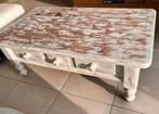 Salontafel afgebleekt wit hout, Huis en Inrichting, Ophalen, Zo goed als nieuw