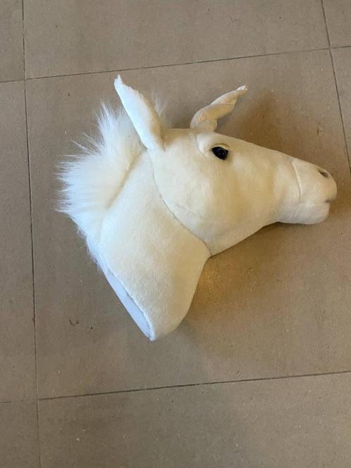 PELUCHE TÊTE DE LICORNE - WILD & SOFT - blanc, Enfants & Bébés, Jouets | Peluches, Comme neuf, Cheval, Enlèvement