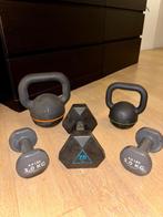 Dumbbells (3/7,5kg) & kettlebells (8/16kg) Domyos, Sport en Fitness, Fitnessmaterialen, Ophalen of Verzenden, Gebruikt, Benen