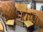 Eetkamertafel met 6 stoelen. Afmeting tafel 90 op 140, Huis en Inrichting, Tafels | Eettafels, Ophalen, Gebruikt, 100 tot 150 cm