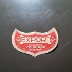 Etiquette Cousinne (modèle 1), Collections, Enlèvement ou Envoi, Utilisé, Autres types, Autres marques