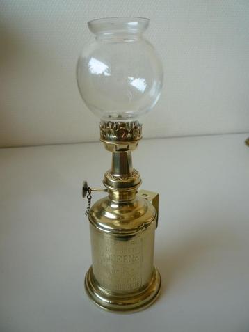 Koperen kerosinelamp „La Moderne N.G.R.”, Antiek en Kunst, Ophalen of Verzenden