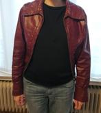 Leren/Lederen jas bordeaux S/M, Kleding | Dames, ANDERE, Ophalen of Verzenden, Maat 36 (S), Gedragen