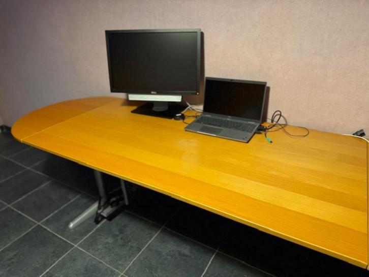 Bureau lichte eik (180 x 80), Huis en Inrichting, Bureaus, Gebruikt, Bureau, In hoogte verstelbaar, Ophalen