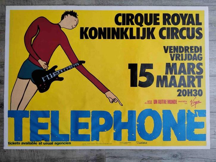TELEPHONE - ORIGINELE POSTER - 70/100 CM, Verzamelen, Posters, Zo goed als nieuw, Muziek, Deurposter of groter, Ophalen of Verzenden