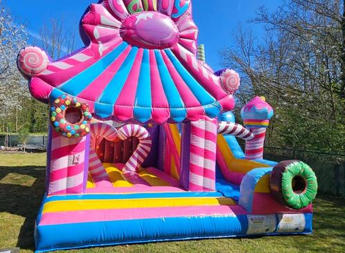 Spingkasteel Candy te koop, Hobby en Vrije tijd, Feestartikelen | Verhuur, Nieuw, Ophalen