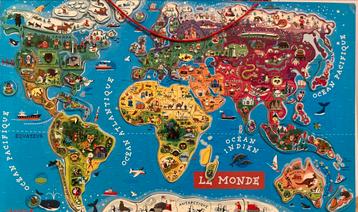 Puzzle magnet carte du monde