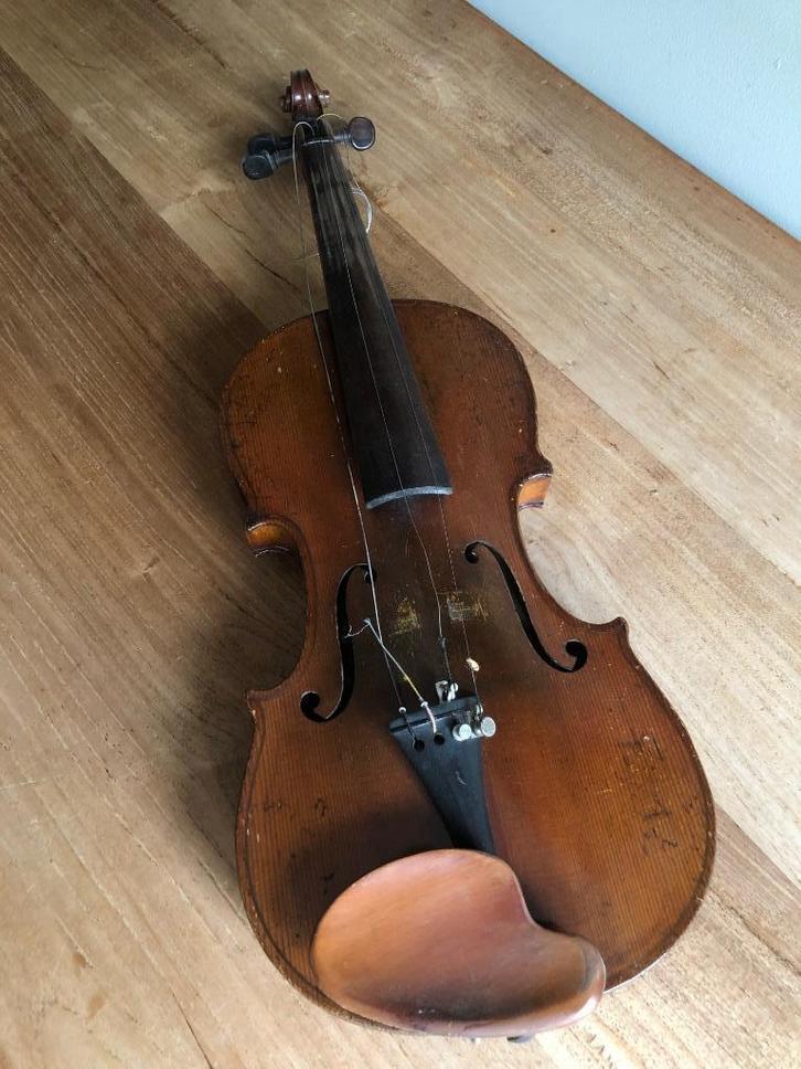 Oude viool, Muziek en Instrumenten, Strijkinstrumenten | Violen en Altviolen, Gebruikt, Viool, Ophalen