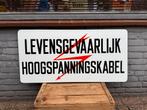 Groot LEVENSGEVAARLIJK emaille bord, Antiek en Kunst, Ophalen