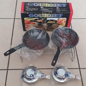 Ongebruikt gourmetstel voor 2 personen  beschikbaar voor biedingen
