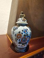 Antieke dekselvaas Polychroom Delfts blauw, Antiek en Kunst, Ophalen