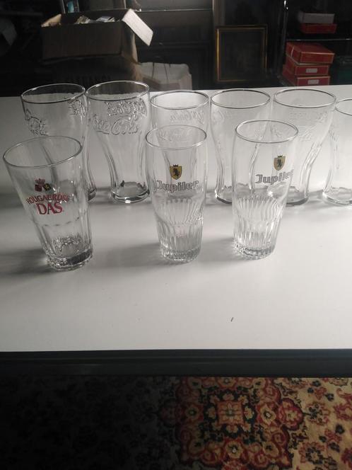 Cola jupiler en hougaerdse Das glazen, Verzamelen, Glas en Drinkglazen, Zo goed als nieuw, Ophalen