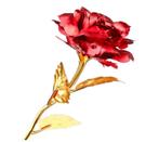 Vergulde rode roos - 24kt - valentijn, Nieuw, Ophalen of Verzenden