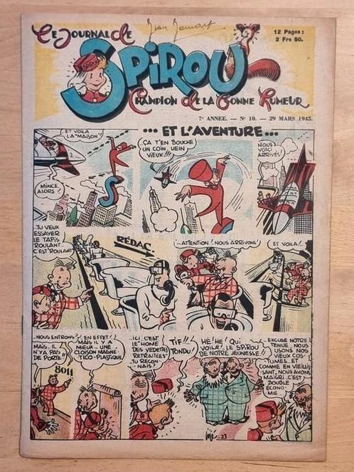fascicule SPIROU du 29 mars 1945, Boeken, Stripverhalen, Gelezen, Ophalen of Verzenden