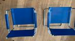 Vintage stoel Matteo Grassi S34, Huis en Inrichting, Ophalen, Twee, Blauw, Leer