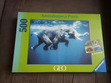 Ravensburger 500 stuks - Zwemmende olifanten beschikbaar voor biedingen