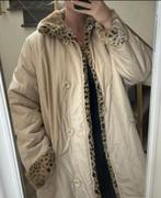 Omkeerbare faux fur winterjas met panterprint, Kleding | Dames, Ophalen of Verzenden, Zo goed als nieuw, Maat 42/44 (L), Beige