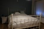 Mooi wit ijzeren bed, Huis en Inrichting, Slaapkamer | Bedden, Ophalen, Gebruikt, Wit, Tweepersoons
