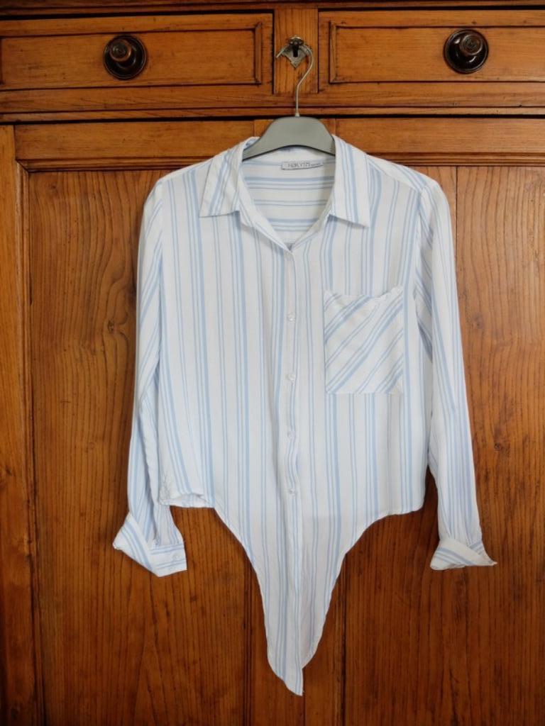 trui zebra Raad eens ② Wit/blauw gestreepte blouse Hailys Teens Maat 158/164 — Kinderkleding | Maat  158 — 2dehands