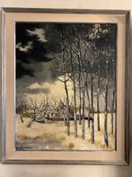 Schilderij Paul G Klein - Winterlandschap, Antiek en Kunst, Ophalen